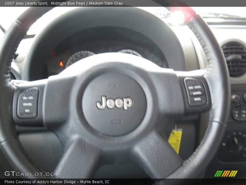 Midnight Blue Pearl / Medium Slate Gray 2007 Jeep Liberty Sport