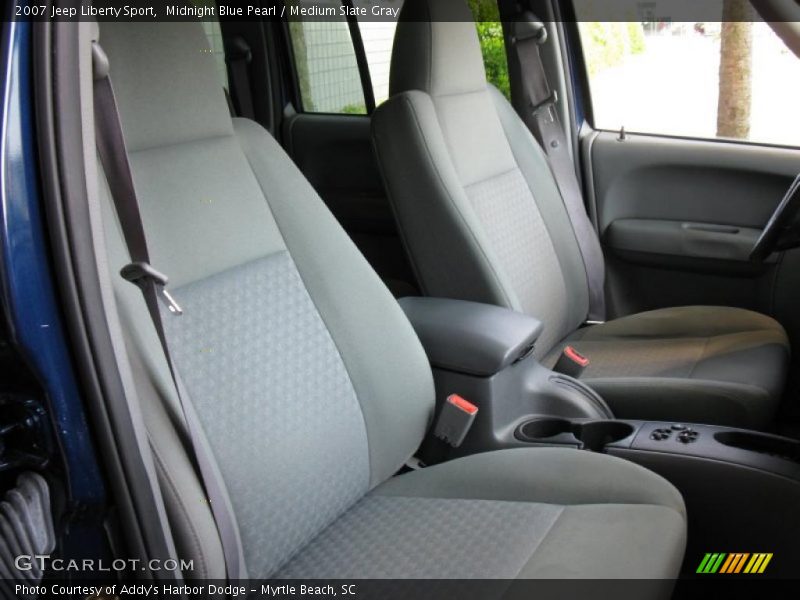 Midnight Blue Pearl / Medium Slate Gray 2007 Jeep Liberty Sport