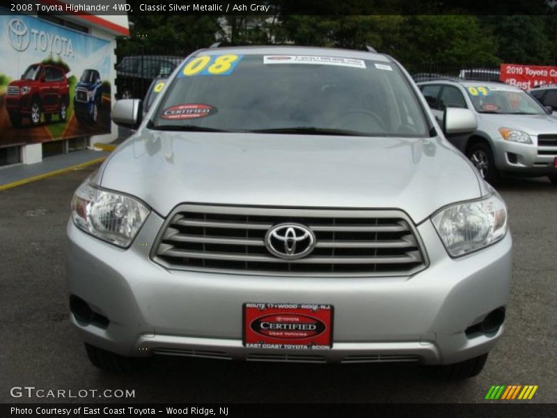 Classic Silver Metallic / Ash Gray 2008 Toyota Highlander 4WD
