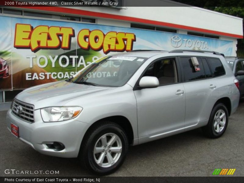 Classic Silver Metallic / Ash Gray 2008 Toyota Highlander 4WD