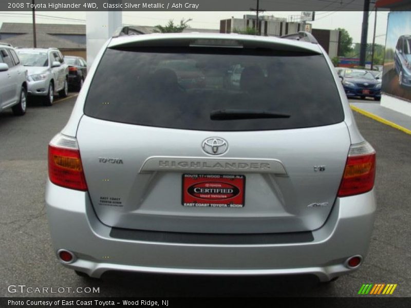 Classic Silver Metallic / Ash Gray 2008 Toyota Highlander 4WD