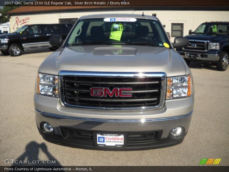 Silver Birch Metallic / Ebony Black 2007 GMC Sierra 1500 SLE Regular Cab