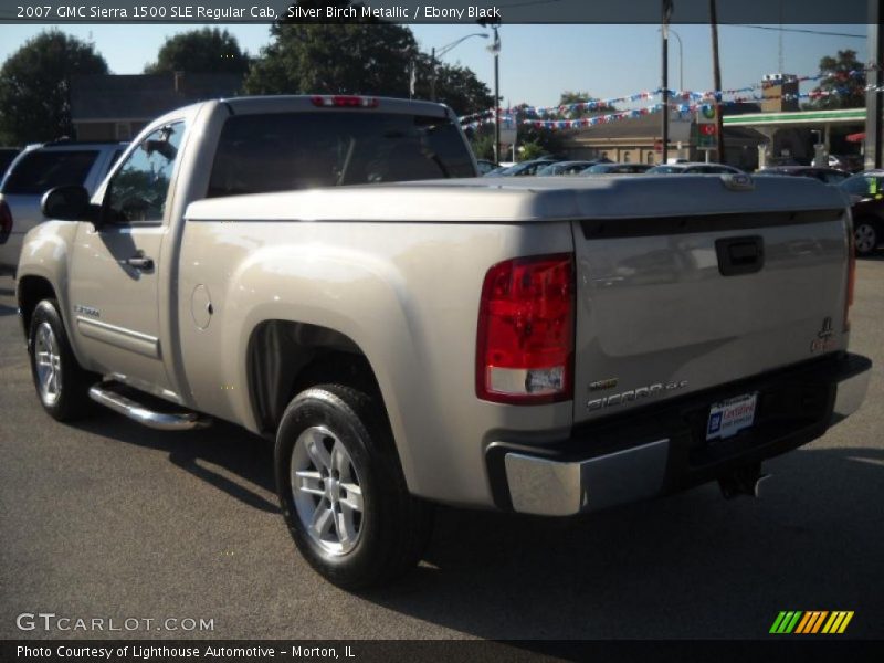 Silver Birch Metallic / Ebony Black 2007 GMC Sierra 1500 SLE Regular Cab