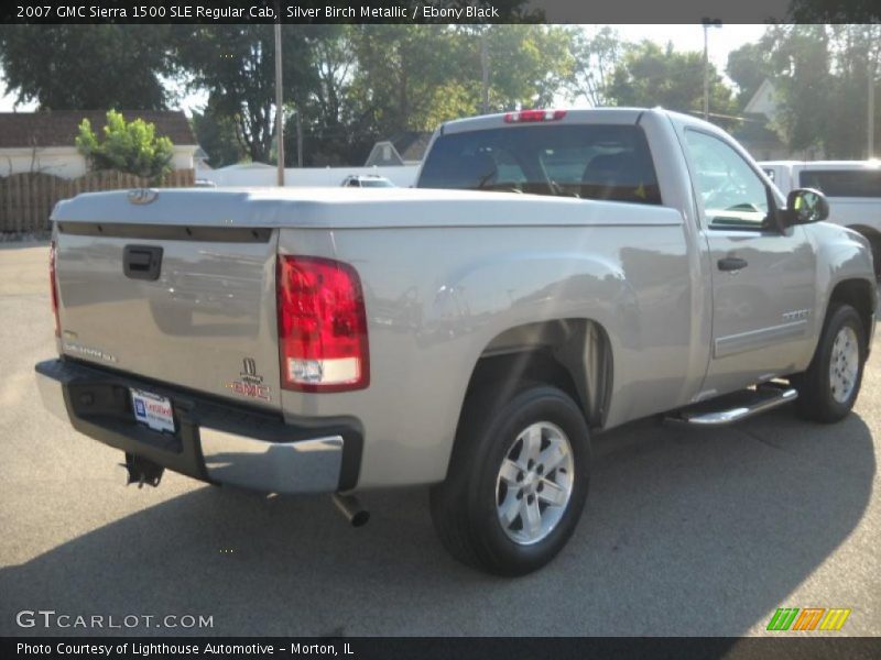 Silver Birch Metallic / Ebony Black 2007 GMC Sierra 1500 SLE Regular Cab