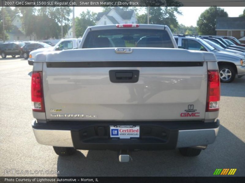 Silver Birch Metallic / Ebony Black 2007 GMC Sierra 1500 SLE Regular Cab