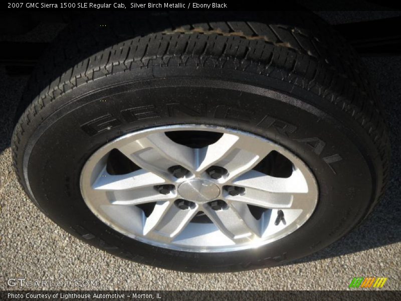 Silver Birch Metallic / Ebony Black 2007 GMC Sierra 1500 SLE Regular Cab