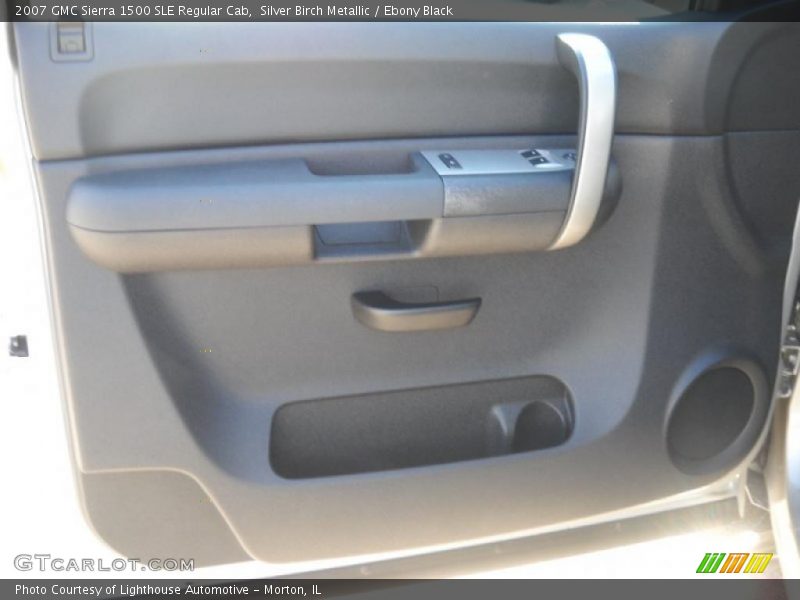 Silver Birch Metallic / Ebony Black 2007 GMC Sierra 1500 SLE Regular Cab