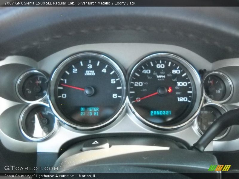 Silver Birch Metallic / Ebony Black 2007 GMC Sierra 1500 SLE Regular Cab