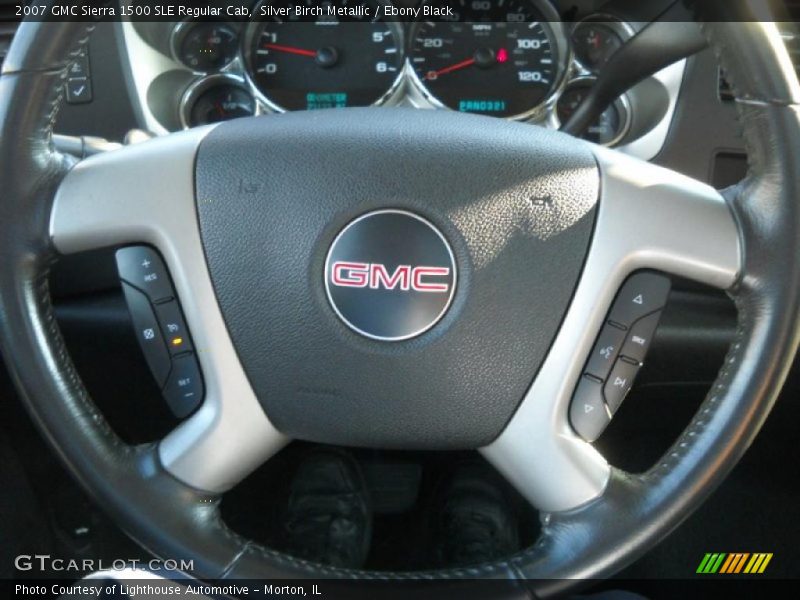 Silver Birch Metallic / Ebony Black 2007 GMC Sierra 1500 SLE Regular Cab