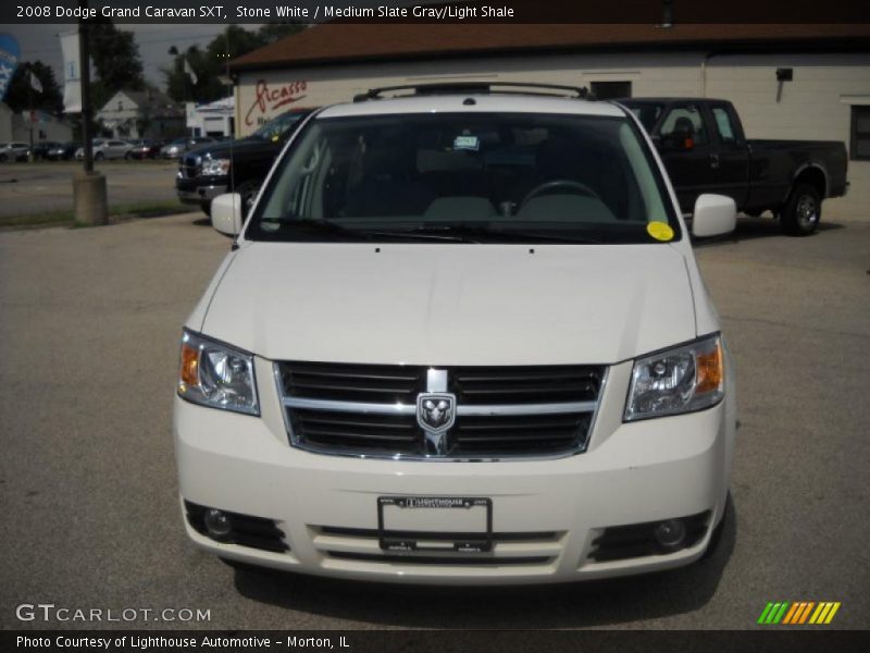 Stone White / Medium Slate Gray/Light Shale 2008 Dodge Grand Caravan SXT
