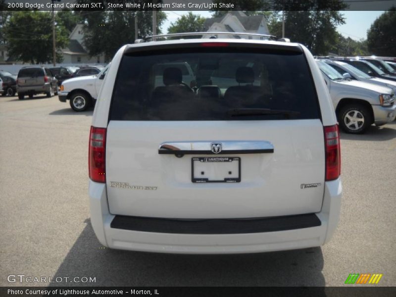 Stone White / Medium Slate Gray/Light Shale 2008 Dodge Grand Caravan SXT