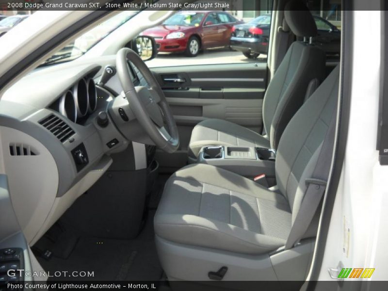 Stone White / Medium Slate Gray/Light Shale 2008 Dodge Grand Caravan SXT