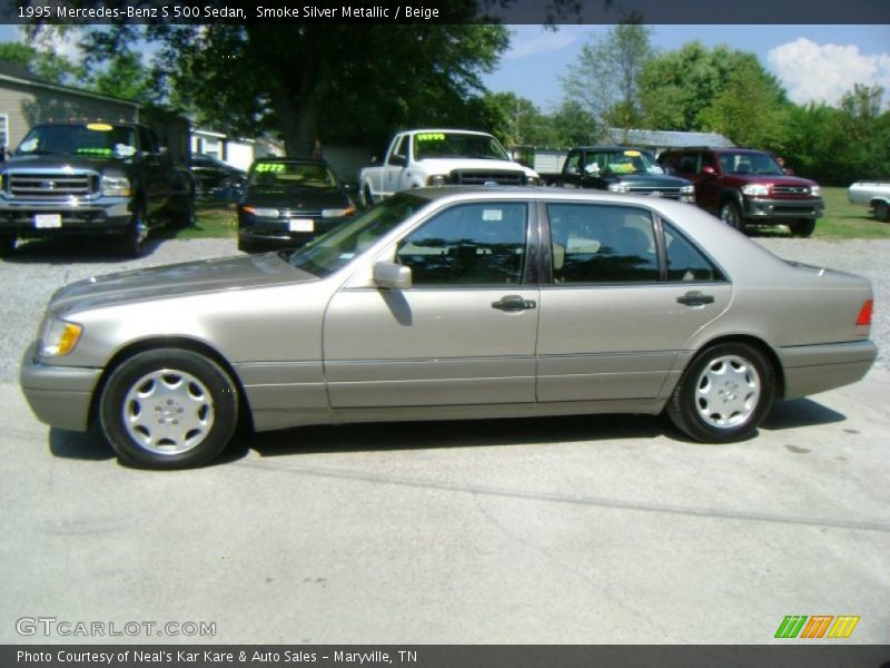 Smoke Silver Metallic / Beige 1995 Mercedes-Benz S 500 Sedan