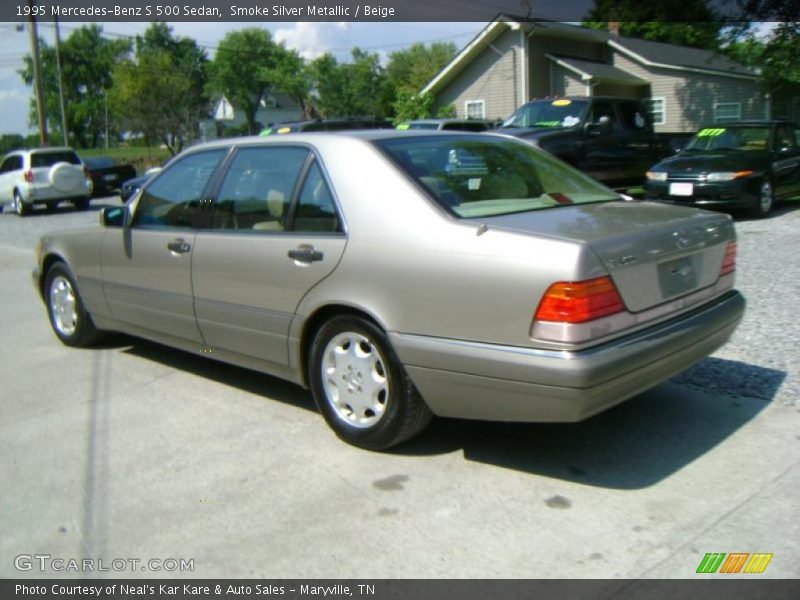 Smoke Silver Metallic / Beige 1995 Mercedes-Benz S 500 Sedan