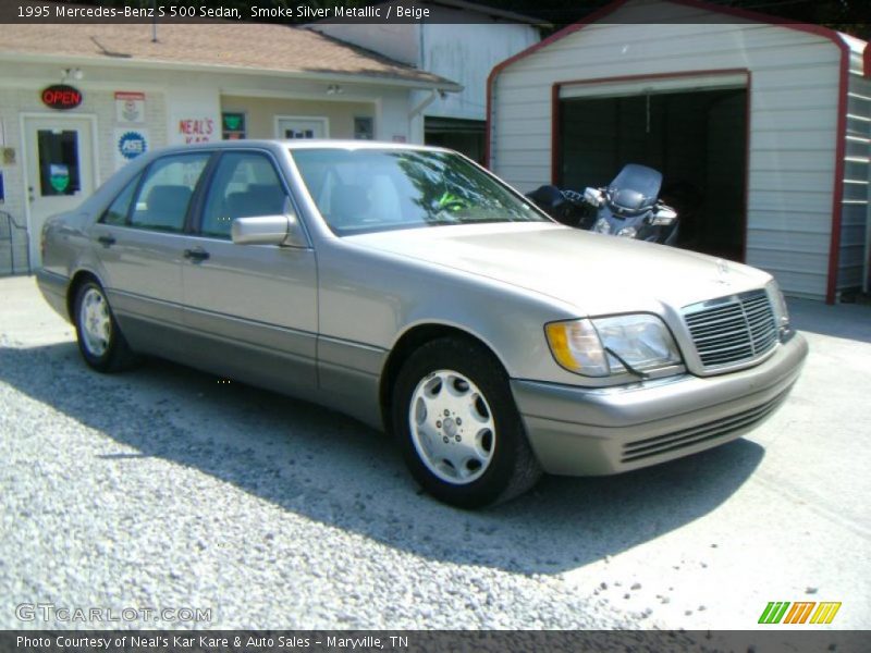 Smoke Silver Metallic / Beige 1995 Mercedes-Benz S 500 Sedan