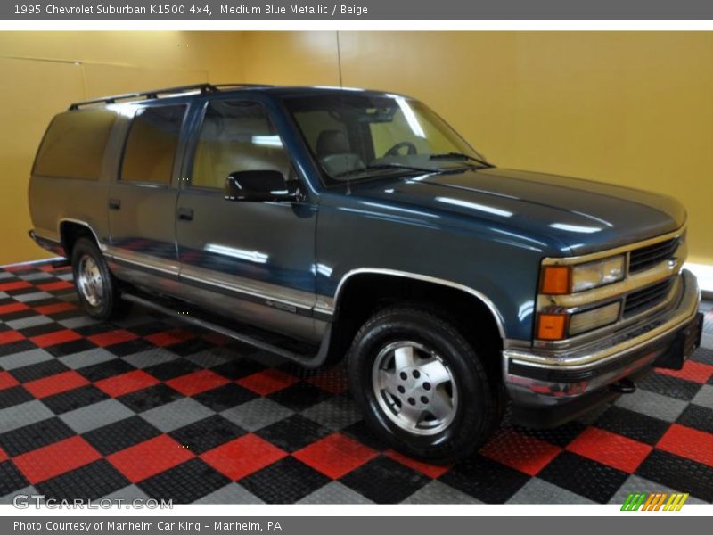 Medium Blue Metallic / Beige 1995 Chevrolet Suburban K1500 4x4
