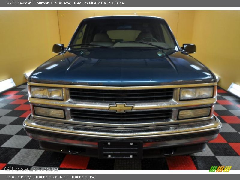 Medium Blue Metallic / Beige 1995 Chevrolet Suburban K1500 4x4