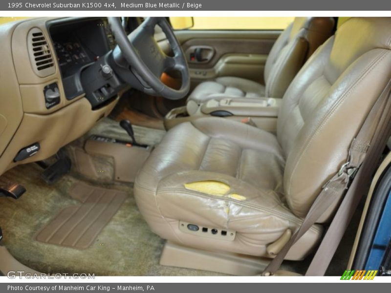 Medium Blue Metallic / Beige 1995 Chevrolet Suburban K1500 4x4