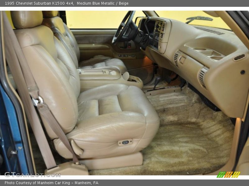 Medium Blue Metallic / Beige 1995 Chevrolet Suburban K1500 4x4