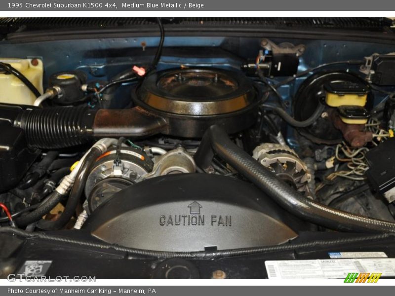 Medium Blue Metallic / Beige 1995 Chevrolet Suburban K1500 4x4