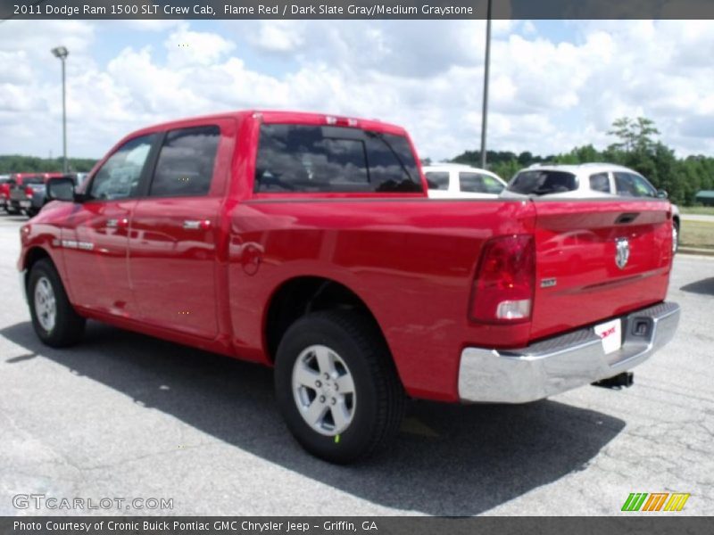 Flame Red / Dark Slate Gray/Medium Graystone 2011 Dodge Ram 1500 SLT Crew Cab
