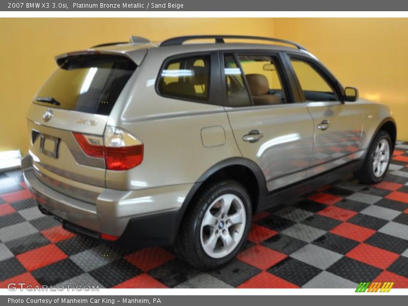 Platinum Bronze Metallic / Sand Beige 2007 BMW X3 3.0si