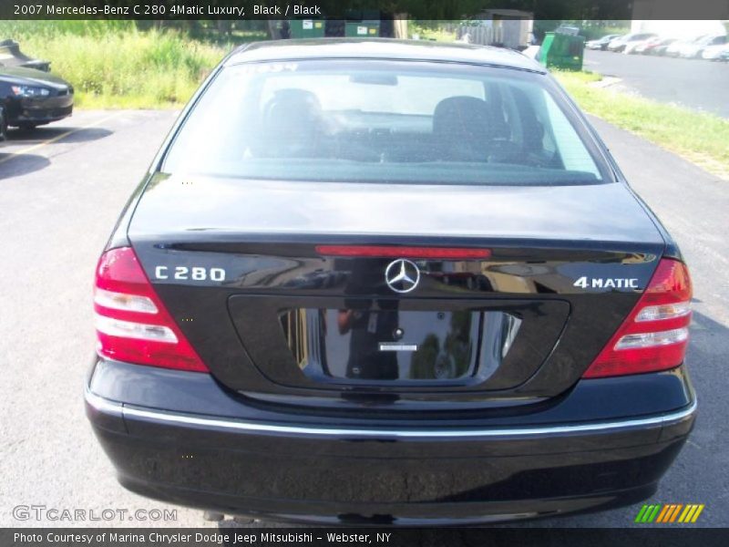 Black / Black 2007 Mercedes-Benz C 280 4Matic Luxury