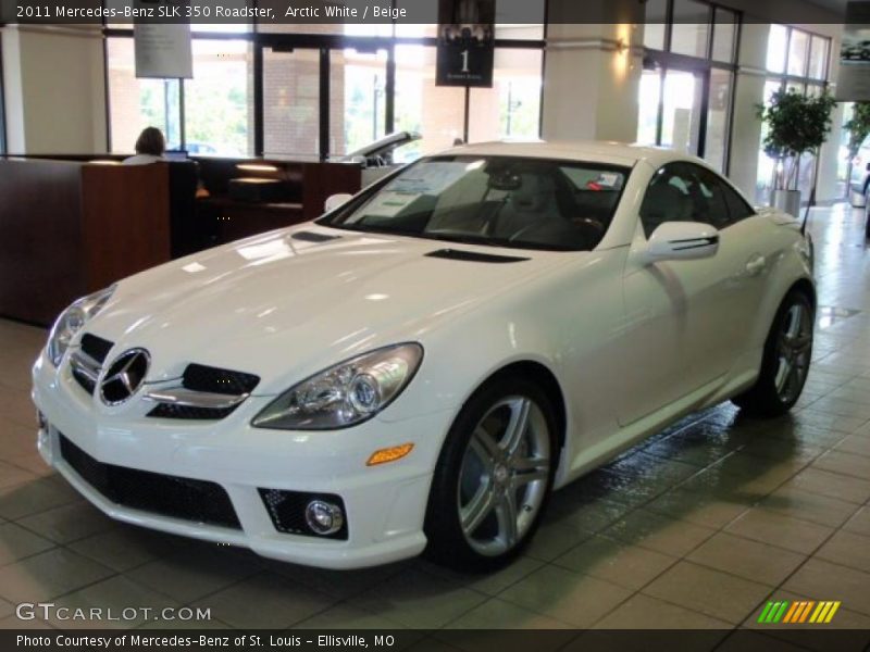 Arctic White / Beige 2011 Mercedes-Benz SLK 350 Roadster