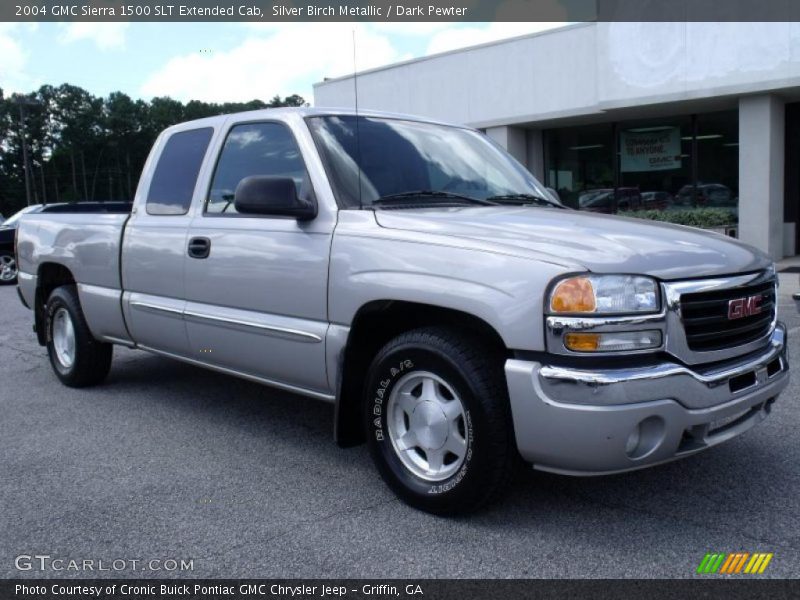 Silver Birch Metallic / Dark Pewter 2004 GMC Sierra 1500 SLT Extended Cab