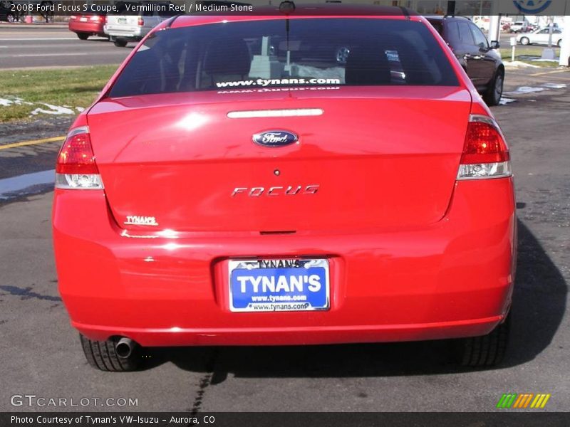Vermillion Red / Medium Stone 2008 Ford Focus S Coupe