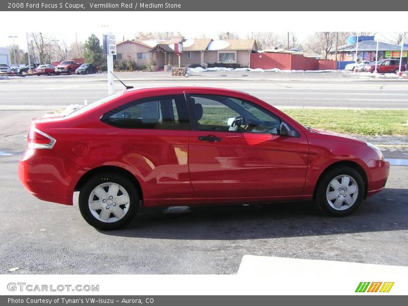 Vermillion Red / Medium Stone 2008 Ford Focus S Coupe