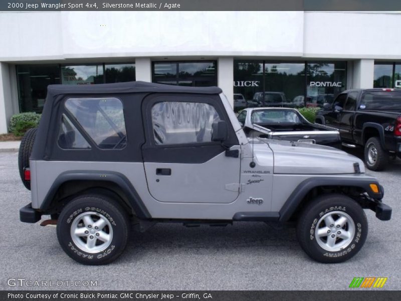Silverstone Metallic / Agate 2000 Jeep Wrangler Sport 4x4