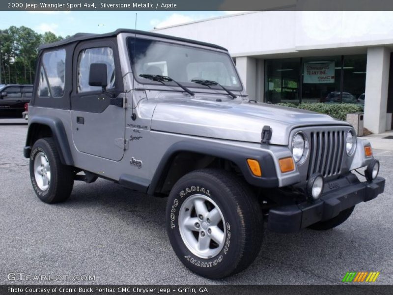 Silverstone Metallic / Agate 2000 Jeep Wrangler Sport 4x4