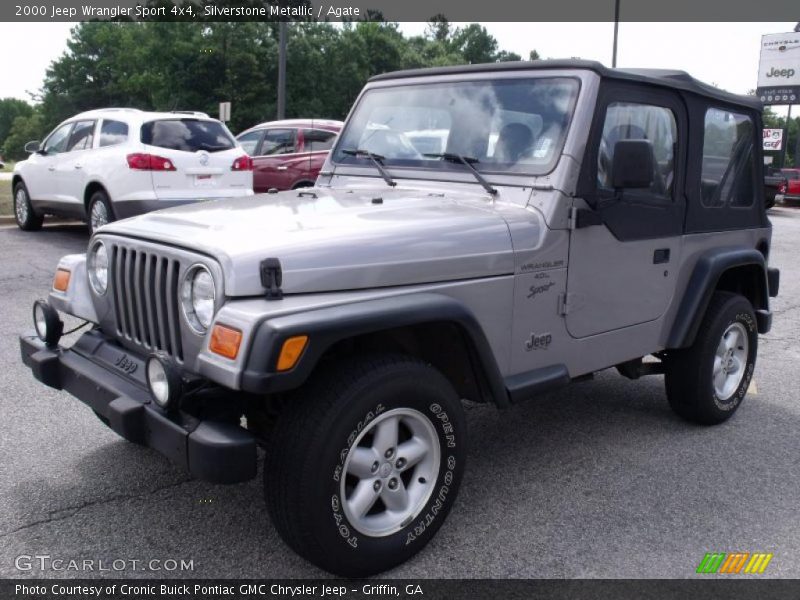 Silverstone Metallic / Agate 2000 Jeep Wrangler Sport 4x4