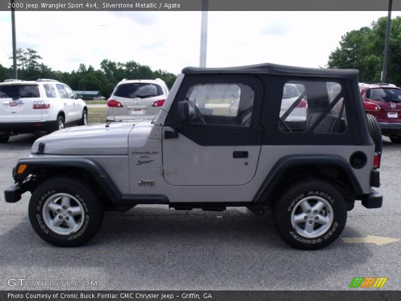 Silverstone Metallic / Agate 2000 Jeep Wrangler Sport 4x4