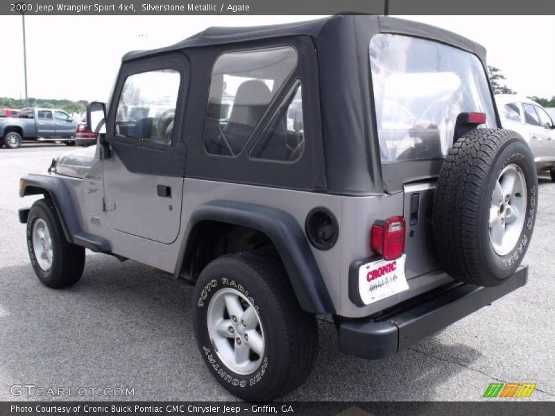 Silverstone Metallic / Agate 2000 Jeep Wrangler Sport 4x4