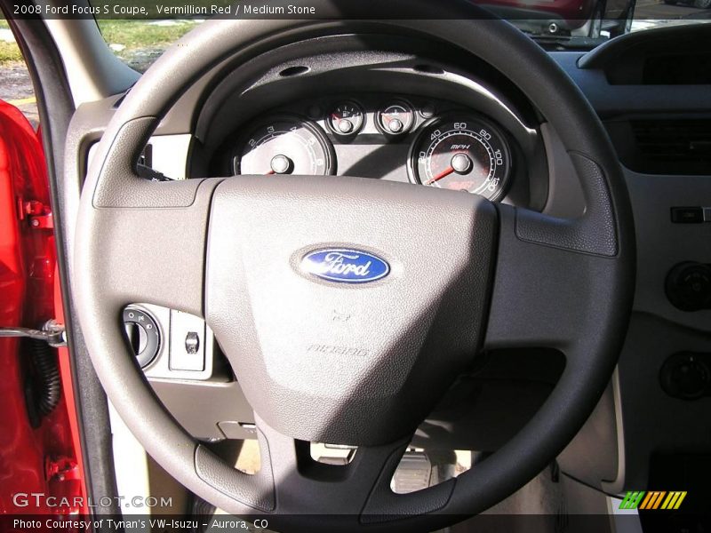 Vermillion Red / Medium Stone 2008 Ford Focus S Coupe