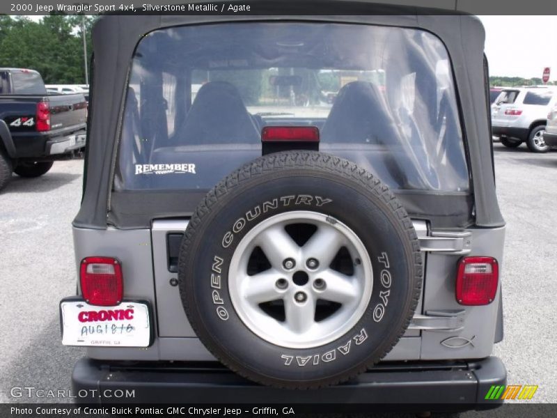 Silverstone Metallic / Agate 2000 Jeep Wrangler Sport 4x4