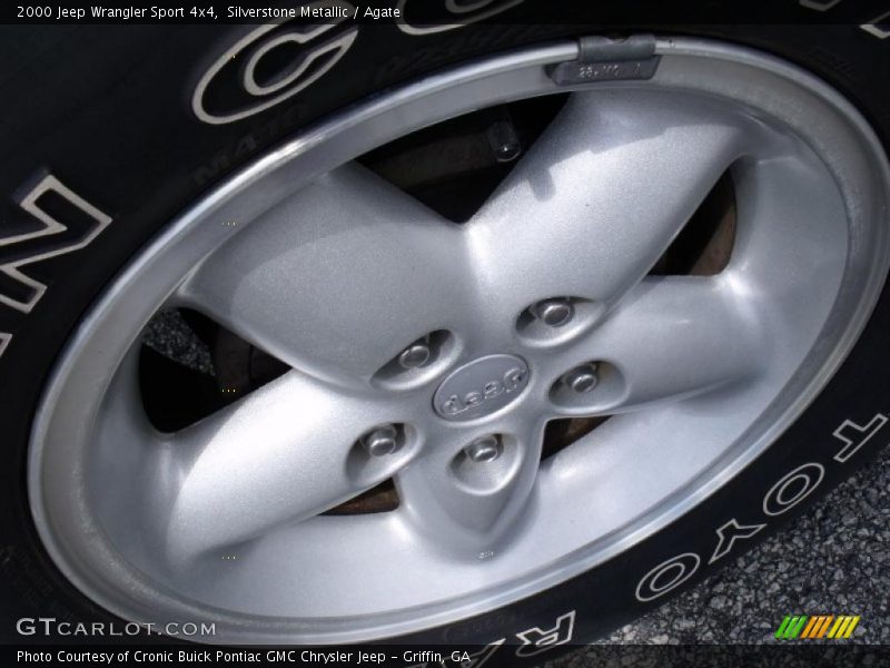Silverstone Metallic / Agate 2000 Jeep Wrangler Sport 4x4