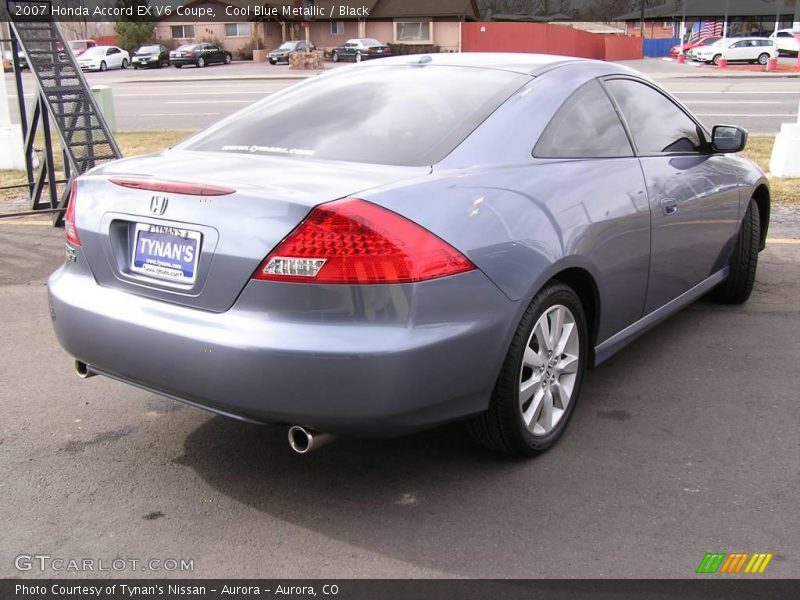 Cool Blue Metallic / Black 2007 Honda Accord EX V6 Coupe