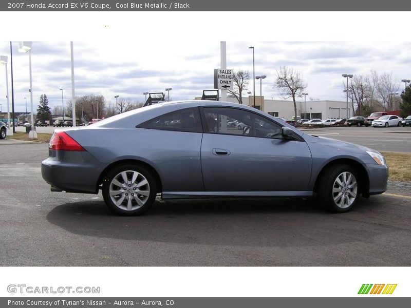 Cool Blue Metallic / Black 2007 Honda Accord EX V6 Coupe