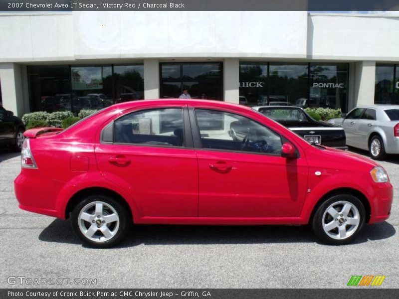Victory Red / Charcoal Black 2007 Chevrolet Aveo LT Sedan