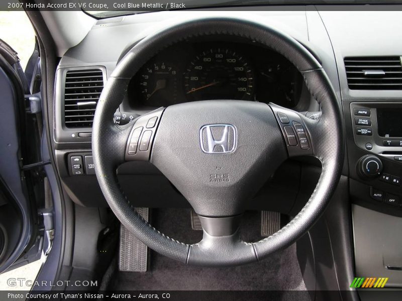 Cool Blue Metallic / Black 2007 Honda Accord EX V6 Coupe