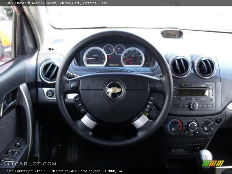 Victory Red / Charcoal Black 2007 Chevrolet Aveo LT Sedan