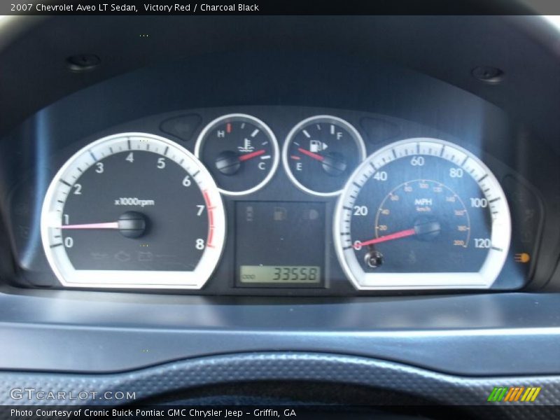 Victory Red / Charcoal Black 2007 Chevrolet Aveo LT Sedan