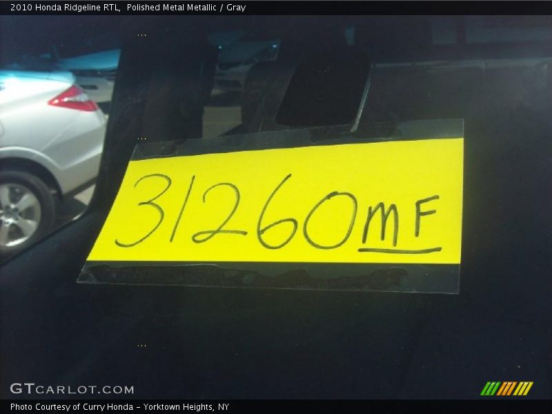 Polished Metal Metallic / Gray 2010 Honda Ridgeline RTL