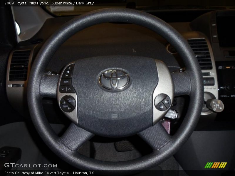 Super White / Dark Gray 2009 Toyota Prius Hybrid