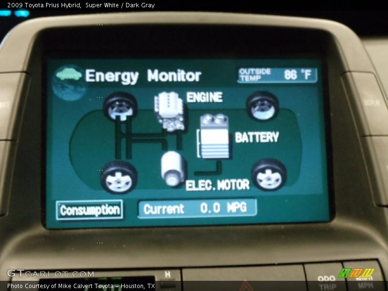 Super White / Dark Gray 2009 Toyota Prius Hybrid