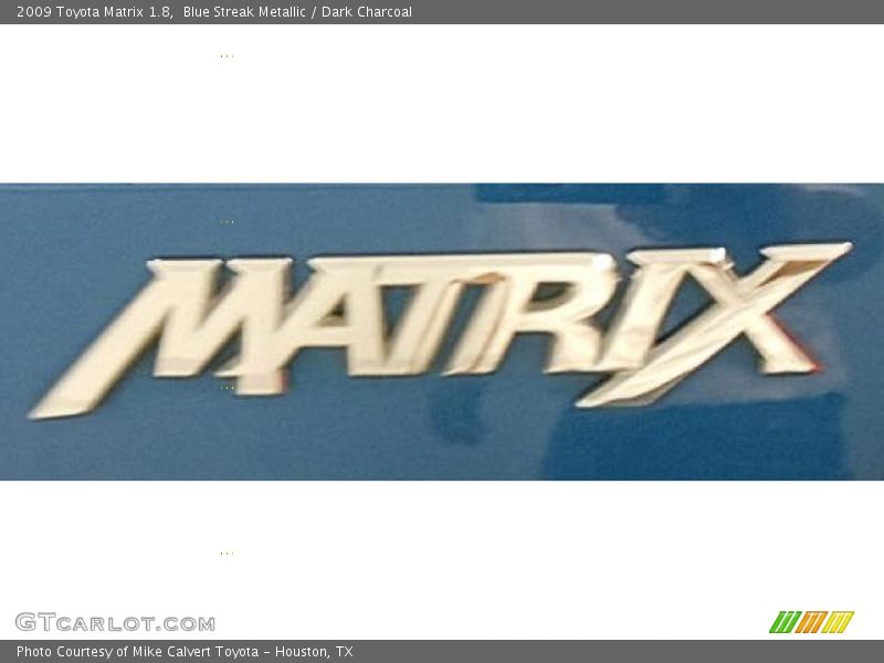 Blue Streak Metallic / Dark Charcoal 2009 Toyota Matrix 1.8