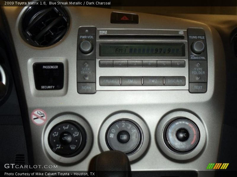 Blue Streak Metallic / Dark Charcoal 2009 Toyota Matrix 1.8